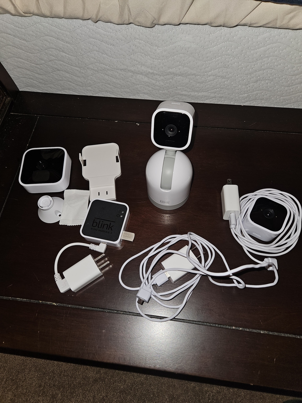 Blink White Home Security Camera Bundle - Indoor Cameras & Accessories